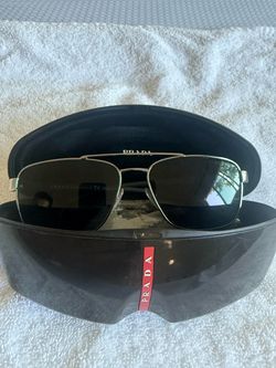 Authentic Prada Linea Rossa Polarized Sunglasses SPS 51U (Pristine)