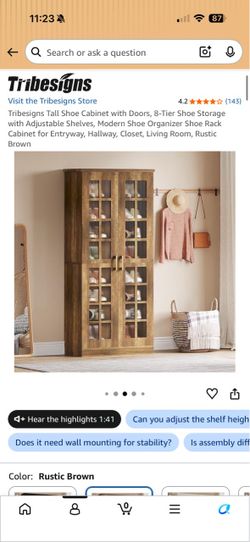 Wood Shoe Cabinet