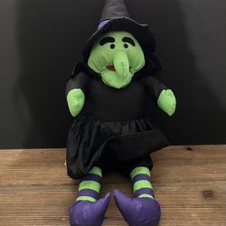 Vintage Wicked Witch 1998 Halloween Nylon Plush Spooky