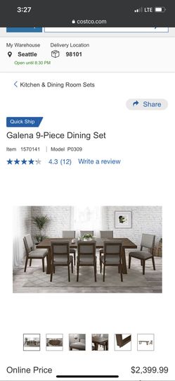 Galena 9-Piece Dining Set