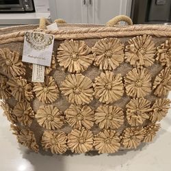 New Raffia Tote Or Beach Bag
