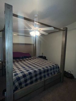 Wood bedroom set