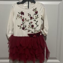 Biscotti Red Dress 4T 