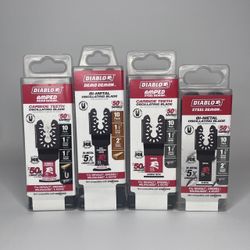 DIABLO Carbide and Bi-Metal Oscillating Blades for Metal/General/Nail Embedded Wood. 10 PACK