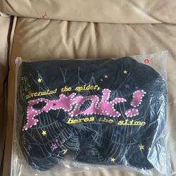 Spider Punk Hoodie- Black Medium