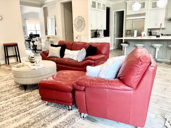 Modern Leather Living Room Set 