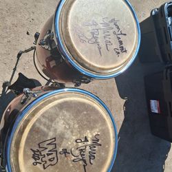Bongos signed and played by Marcos Reyes from Band War