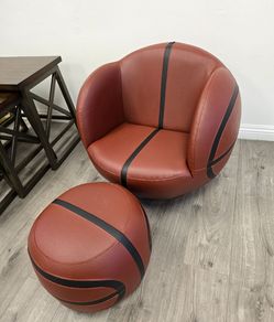 Basketball Chair and Ottoman Set