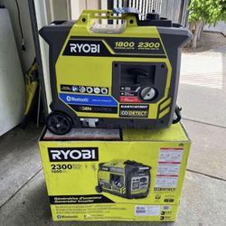 RYOBI 2,300-Watt Recoil Start Bluetooth Super Quiet Gasoline Powered Digital Inverter Generator