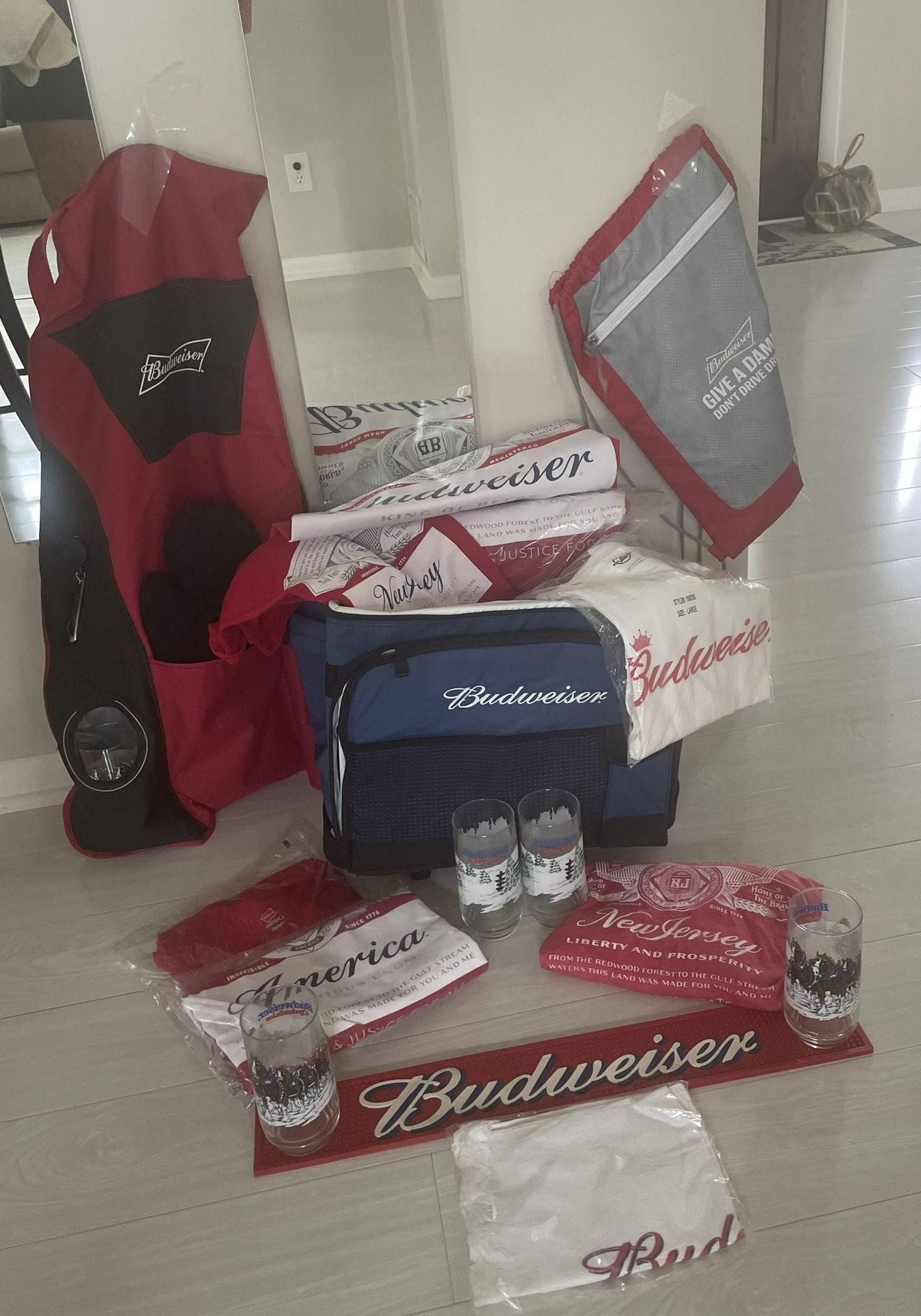 Budweiser- Budweiser Give-a-ways - Budweiser Bundle - Everything Budweiser - ALL NEW ITEMS