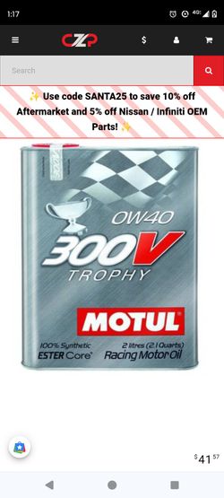 Racing oil 5 sealed cans