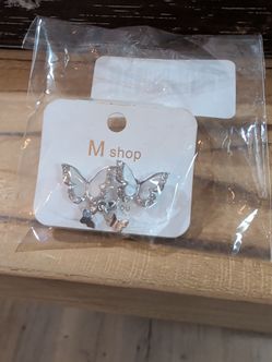 Butterfly silver earrings