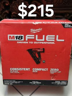 MILWAUKEE M18 FUEL 15 GAUGE FINISH NAILER 
