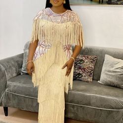 LUXURY WOMEN FRINGE DRESS