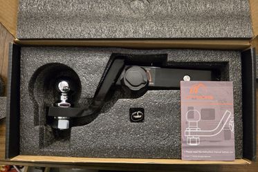 Hitch Trailer Ball Mount, 2" Drop Hitch with 2" Ball for 2" Receiver, Tow Hitch with Lock