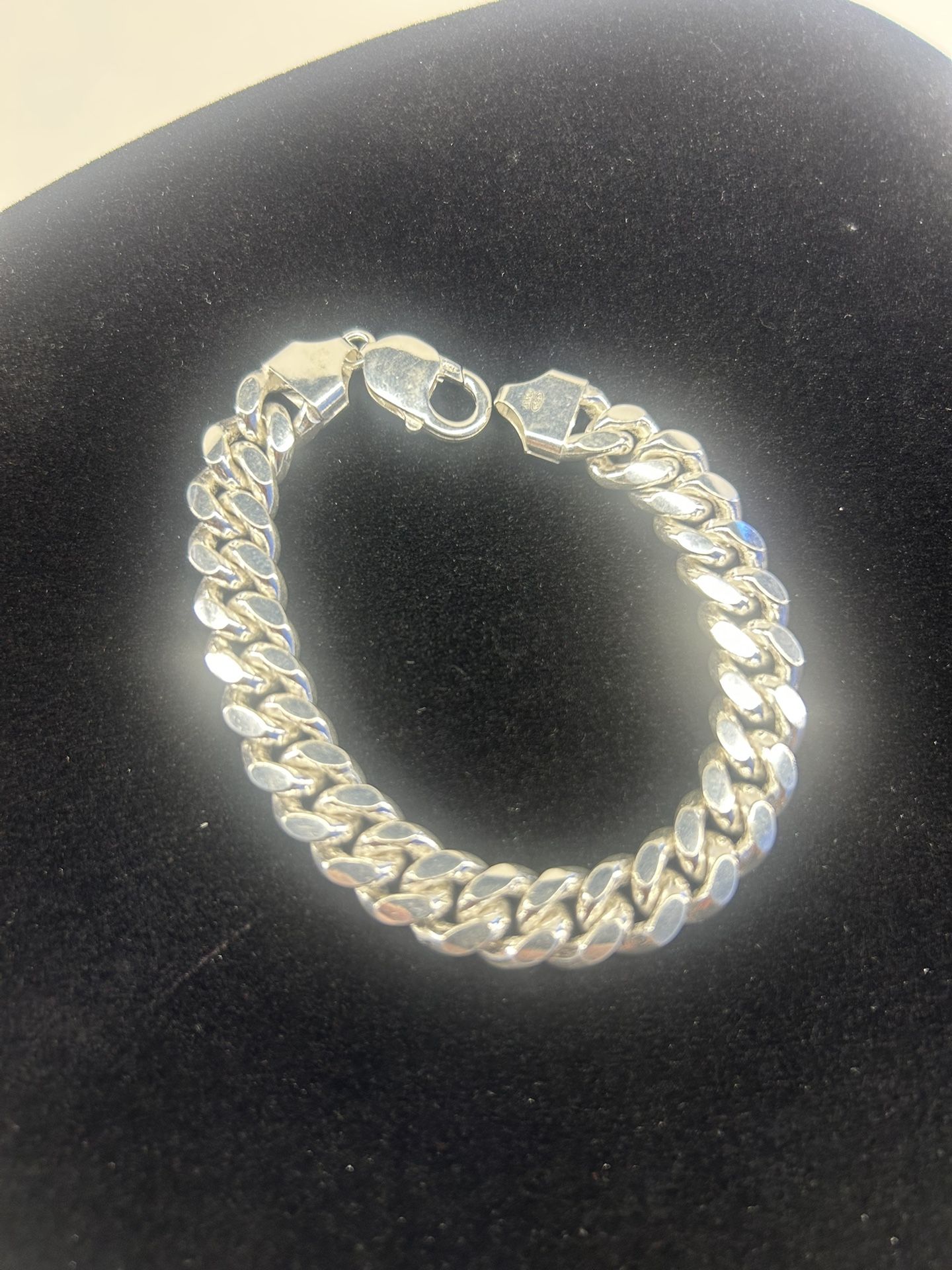Silver Cuban Link Bracelet
