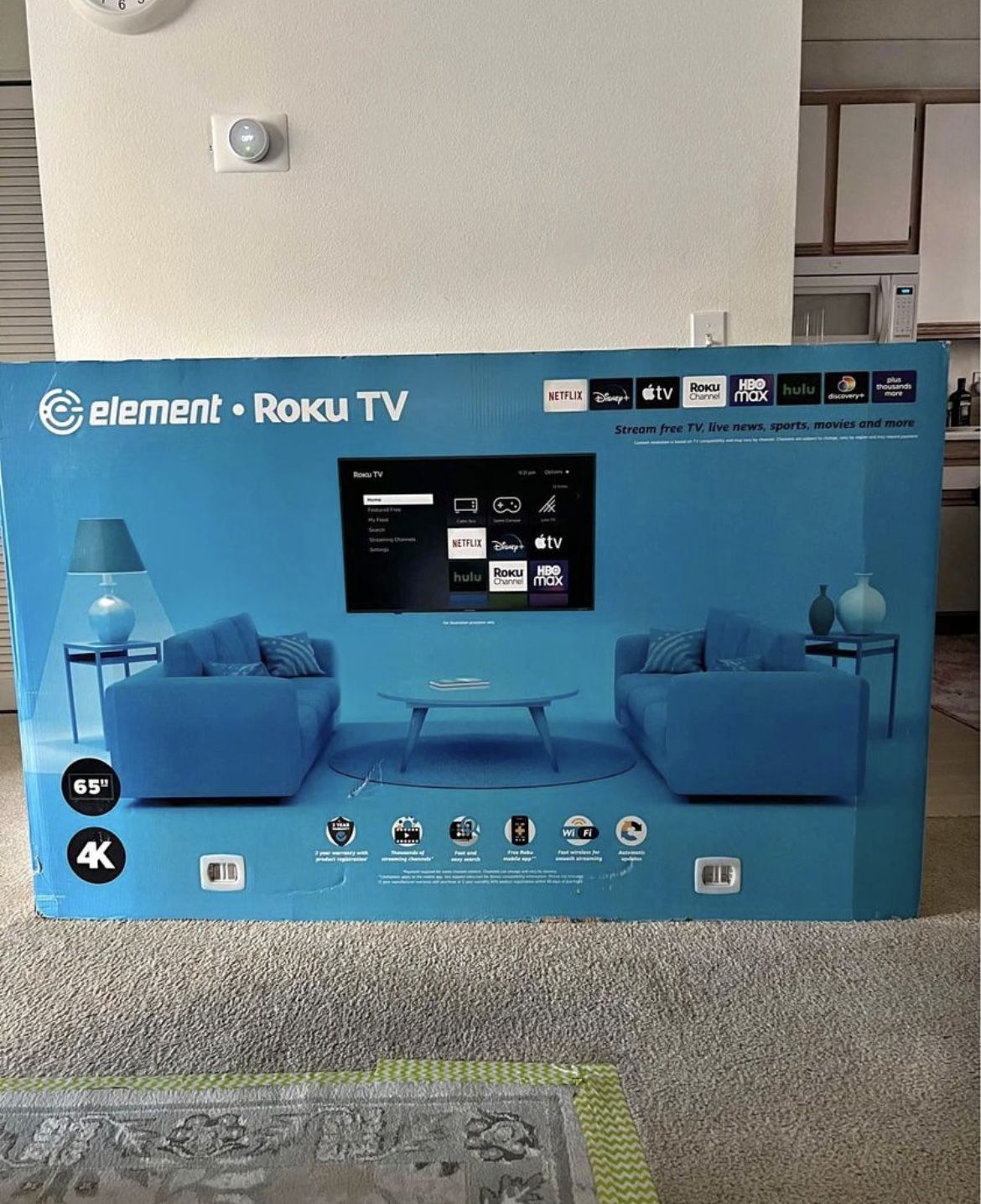 65” Element Smart 4k LED Uhd Tv - Technical View