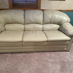 Leather Sofa.  Creme Color