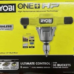 RYOBI ONE+ 18V HP 1/2 in. Brushless Cordless Mud Mixer (Tool Only)