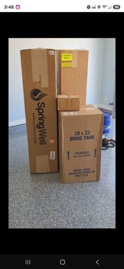 New Springwell Water softener and filter