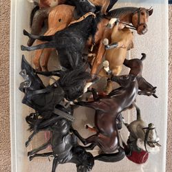 Box Of Breyer Horses 