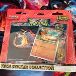 Ascended Heroes Charmander Tech sticker collection