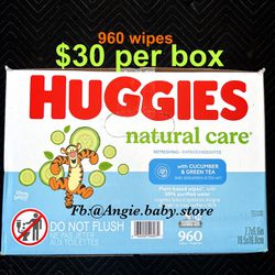 Huggies Natural Care Wipes ~ Cucumber 