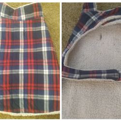 Dog Children's Place Brand Sherpa Lined Plaid Coat Size Large