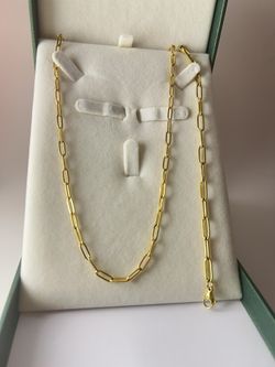 CLIP CHAIN NECKLACE For Women 18k plated