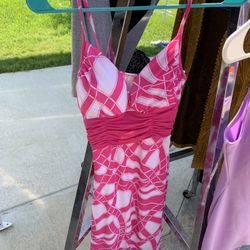 Pink And White Dress