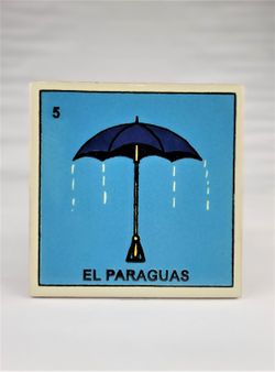 Lotería Tile – El Paraguas #5 (4x4)