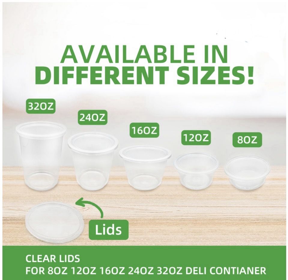 500PCS PER CARTON -  CLEAR DELI CONTAINER