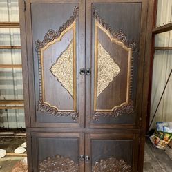 Wood Armoire 