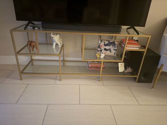 Gold & Glass TV Stand/Media Console