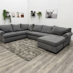 Grey Sectional Couch - Free Delivery 