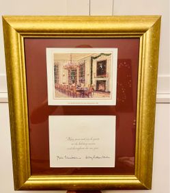 Bill & Hillary Clinton Signed White House Christmas Card 1998