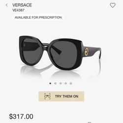 Authentic Black Versace Sunglasses Woman 