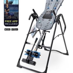 Teeter FitSpine X3 Inversion Table w/ Accessories for Back Pain Relief, Deluxe Easy-Reach Ankle Lock