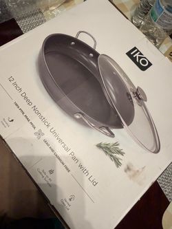 IKO 12 Inch Deep Nonstick Universal Pan with Lid