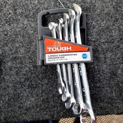 Hyper Tough 5-Piece Combination Wrench Set