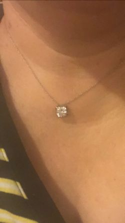 Beautiful white gold necklace
