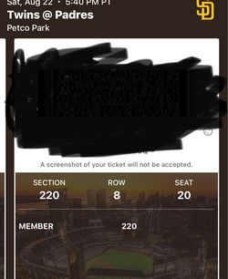 Twins vs Padres tickets
