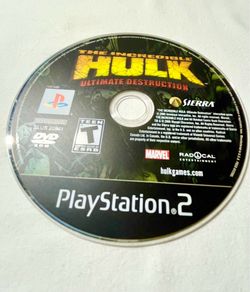 THE INCREDIBLE HULK ULTIMATE DESTRUCTION PS2 PLAYSTATION VIDEO GAME DISC ONLY