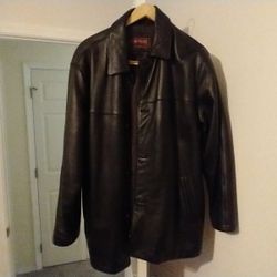 Mens Leather Jacket Large