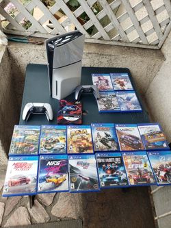 PS4 Games works on PS5. Do Math. $650! Just PS5 Slim + taxes. Extra control $75 + taxes. Games $20! To $50 each. Steelbook grand turismo 7 is $200. I