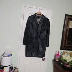 Black Leather Blazer by The brand Guess Jacket Size Large 