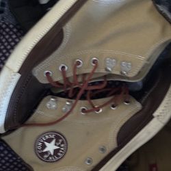 Size 9 Converse Chuck Taylor  All Star Hiker High Tops Canvas Leather Brown Tan