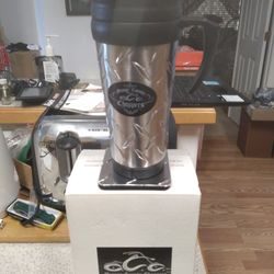 Occ Diamond Plate Stafinless Steel Mug & Coaster Set New 