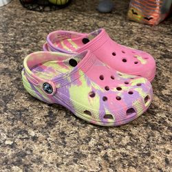 Toddler Girl Crocs Tye Dye