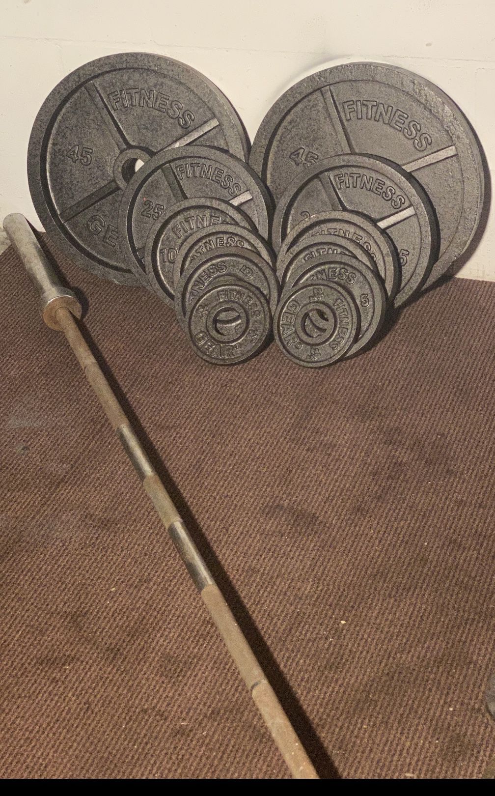 Olympic weights set and barbell